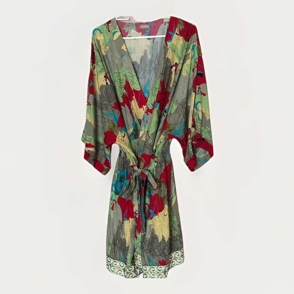 Sudara Punjammies Robe Shorts Set XL XXL Floral Boho Lounge Pajama Fair Trade